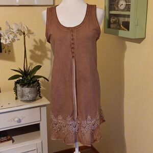 Original USA Dusty Mauve Shift/Tunic. Boho. Hippie